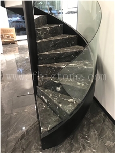Tundra Grey Marble Castle Grey Marble For Stairs