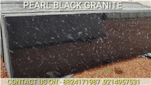 Pearl Black Granite Slabs