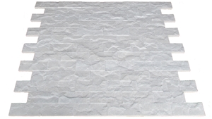 Milky White Marble Split Ledger Panels, Wall Cladding Veneer