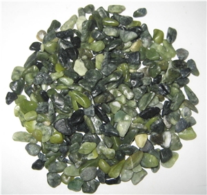 Dark Green Tumbled Pebble Stone, Landscaping Gravels, River Stone