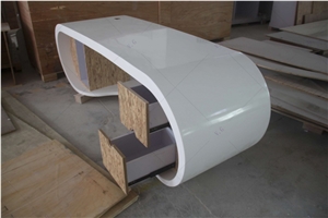 1 Seat Office Desk White Home Office Modern Design Table