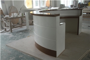 Durlax Solid Surface Assembly Free Stand Up Reception Desk