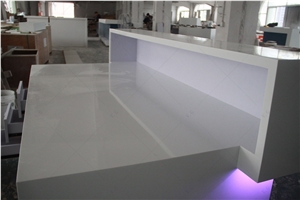 Factory Furniture Solid Acrylic Worktops Led Reception Desk