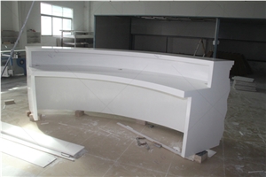 Luxury Reception Desk Design Solid Surface Marble Desk
