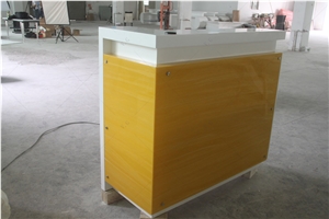 Small Bar Counter Design Solid Surface LED Tall Bar Counter