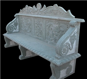 Customized Design Garden Marble Carved Bench Stone