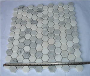 Decorative Hexagon Mosaic Tiles Wall Mosaic For Sale