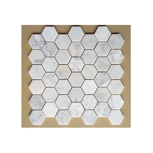 Natural Marble Mosaic Hexagon Pattern Mosaic Tiles