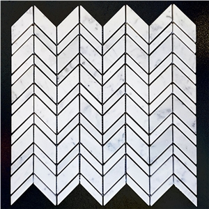 Natural Mosaic Tiles- Chevron Mosaic Pattern For Sale