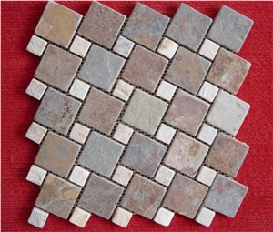 Natural Slate Pattern Floor Stone Mosaic