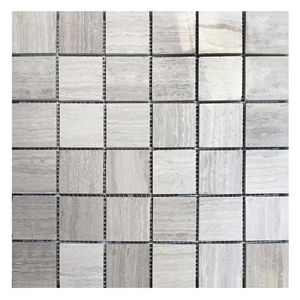 Wooden Grey Marble Mosaic