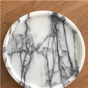 Round Marble Tray Dining  Plant Kitchen Accessories