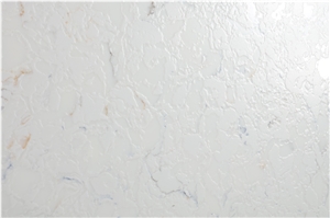 Leather Surface Quartz Slab Solid Quartz Stone Carrara White