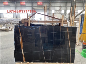 Black Sahara Marble Slab&Tiles For Hotel Project