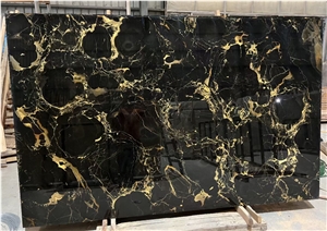 Century Black Ice Flower Marble Slab&Tiles For Project
