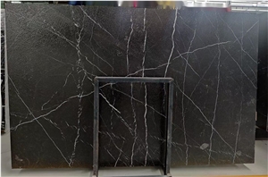 China Marquina Marble Slab With Leathering Surface