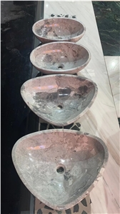 Factory Price Panda Grey Marble Basin For Hotel