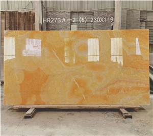Golden Yellow Onyx Slab&Tiles For Project