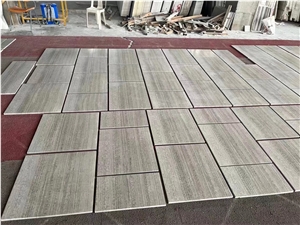 Grey Wood Grain Marble Slab&Tiles For Hotel Decoration