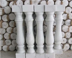 Guangxi White Marble Balustrades, Railings For House Decoration