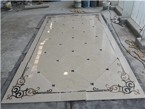Mix Marble Water-Jet Cutting Floor Medallion For Project