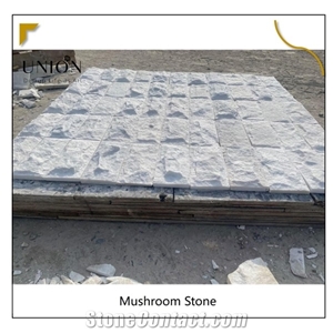White Stone Mushroom Wall Tile Mushroom Wall Cladding Stone