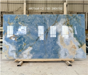 Blue Onyx Stone Slabs For Wall Feature