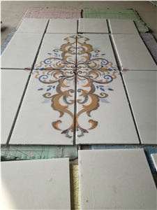 Customized Natural Marble Stone Waterjet Inlay Medallions
