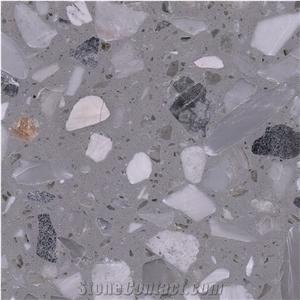 DXW509 Alba Grey Artificial Stone Precast Terrazzo