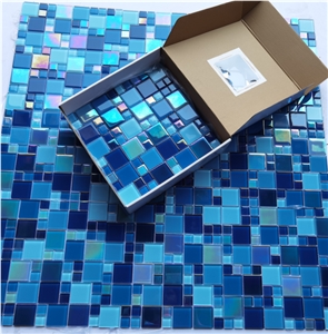 Popular Square Glass Mosaic For Swimming Pool