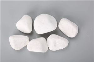 Tumbled White Pebble Stone Snow White Pebble