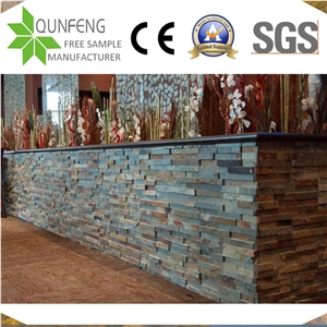 China 15*60CM Natural Multicolor Slate Ledger Panel Stone