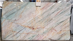 Aurora Borealis Quartzite Slab Floor