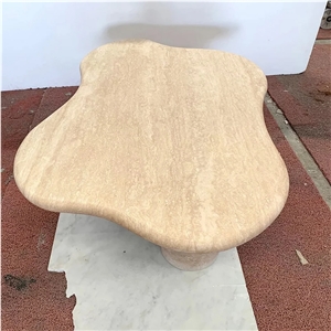 Custom Sized Travertine Coffee Table