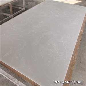 White Artificial Stone Backlit Alabaster Slab Popular Design