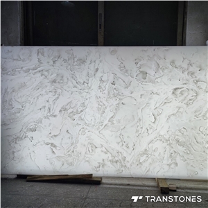 White Artificial Stone Backlit Alabaster Slab Popular Design