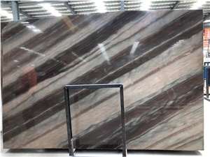 Brazil Elegant Brown Quartzite Bookmatched Wall Slab Tile