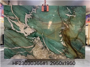 Brazil Patek Philippe Green Fuchsite Crystal Quartzite Slab