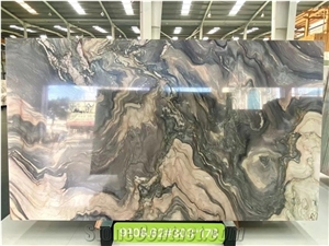 Brazil Silk Road Quartzite Multicolor Slabs For Interior Use