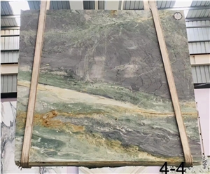 China Jade Green Cloud Marble Serpent Big Slab Tile