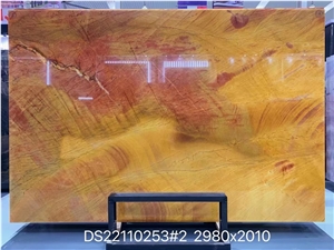 China Rainbow Red Marble Seven Star Danxia Red Slab Tile