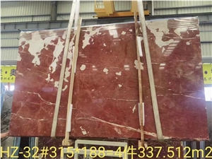 Morocco Rose Red Marble Slab Tile Hotel Project Use