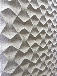 Turkey Grey Moca Limestone CNC Wall Decor Panels