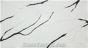 LQ-816 Calacatta Quartz Slab Vietnam Artificial Stone