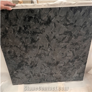 Brazil Versace Black Granite Slabs Elegant  Metallic Grey