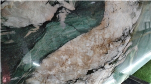 Elegant Patagonia Green Botanic Wave Quartzite Slabs