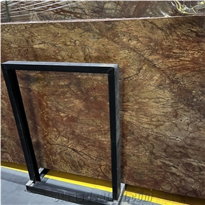 Natural Ruby Red Marble Slabs For Interior Wall And Floor