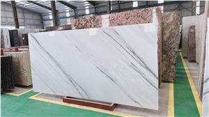 Polished Vietnam Carrara White Marble Stone Tile For Bathroom Design
