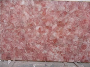 2Cm Pink Crystal Quartz Semiprecious Slabs