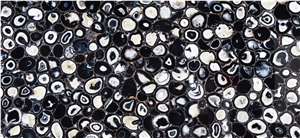 Agate Black Diamond Semiprecious Stone